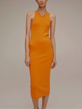 ALC Racerback Knit Midi Dress